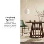 Middlebrook Designs 48 inch Round Slatted Wood Dining Table