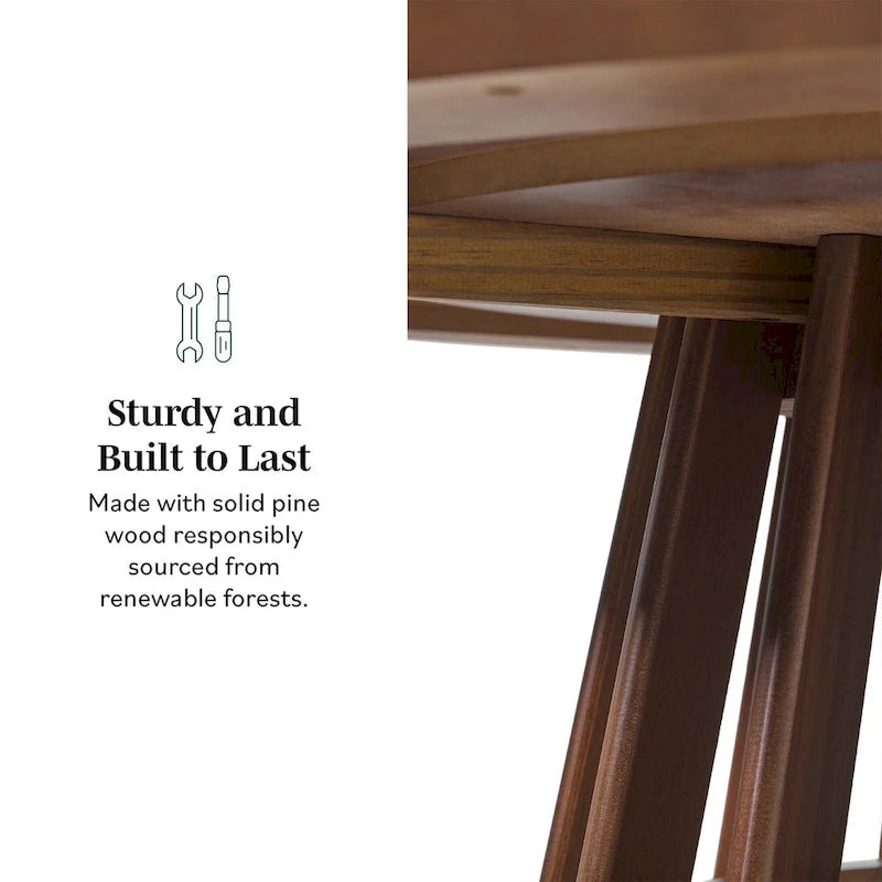 Middlebrook Designs 48 inch Round Slatted Wood Dining Table