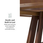 Middlebrook Designs 48 inch Round Slatted Wood Dining Table