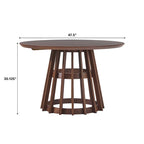 Middlebrook Designs 48 inch Round Slatted Wood Dining Table