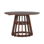 Middlebrook Designs 48 inch Round Slatted Wood Dining Table