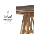 Middlebrook Designs 48 inch Round Slatted Wood Dining Table