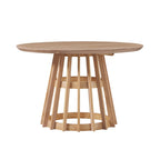 Middlebrook Designs 48 inch Round Slatted Wood Dining Table