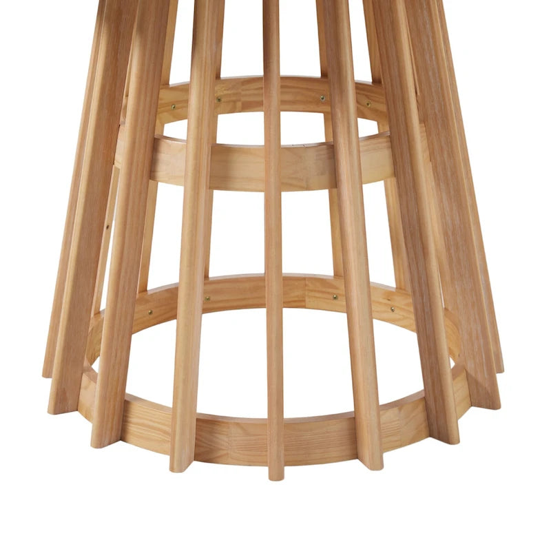 Middlebrook Designs 48 inch Round Slatted Wood Dining Table