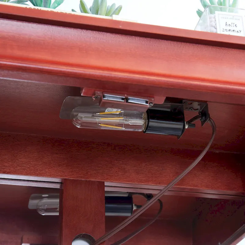 Lighted Glass Curio Display Cabinet,Display Cabinet,Glass Storage Cabinet Glass Wine cabinet Wood Frame Toy Display