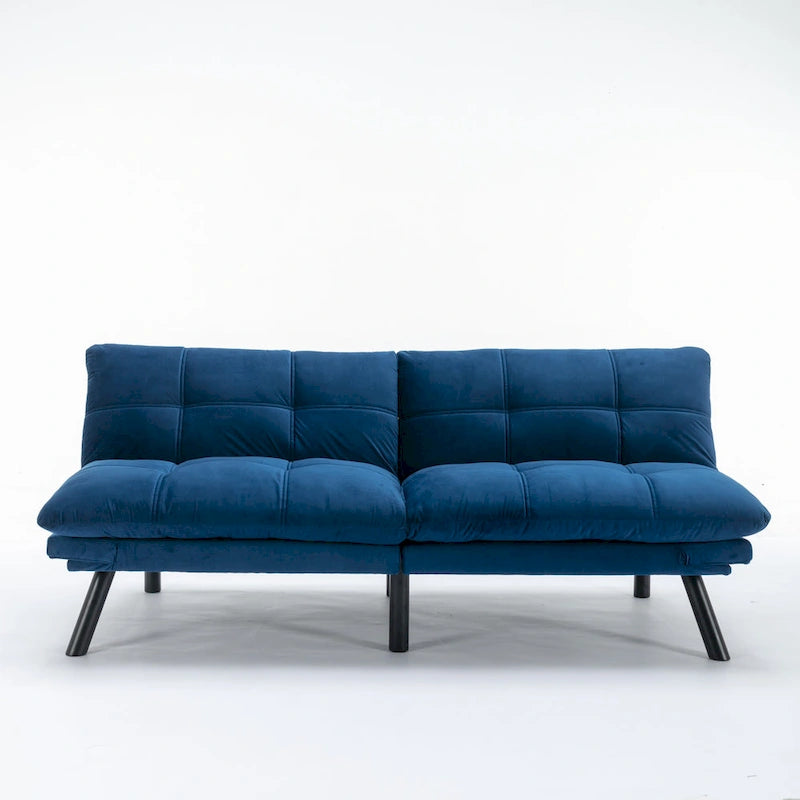 Navy Blue 70.87 Convertible Folding Sofa Bed with Adjustable Armrests