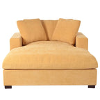 53.5 Chaise Lounge Chair with Solid Wood Legs and Comfort Pillows