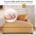 53.5 Chaise Lounge Chair with Solid Wood Legs and Comfort Pillows