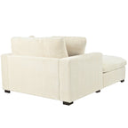 53.5 Chaise Lounge Chair with Solid Wood Legs and Comfort Pillows