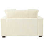53.5 Chaise Lounge Chair with Solid Wood Legs and Comfort Pillows