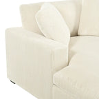 53.5 Chaise Lounge Chair with Solid Wood Legs and Comfort Pillows