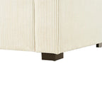 53.5 Chaise Lounge Chair with Solid Wood Legs and Comfort Pillows