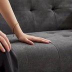 62 Inch Linen Upholstered Modern Loveseat Sofa