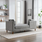 Wide Modern Double-Sided Upholstered Chaise Lounge