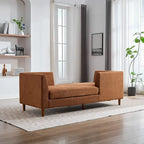 Wide Modern Double-Sided Upholstered Chaise Lounge