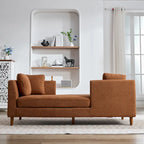 Wide Modern Double-Sided Upholstered Chaise Lounge