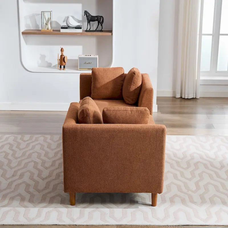 Wide Modern Double-Sided Upholstered Chaise Lounge