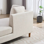 Wide Modern Double-Sided Upholstered Chaise Lounge