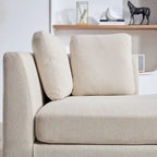 Wide Modern Double-Sided Upholstered Chaise Lounge