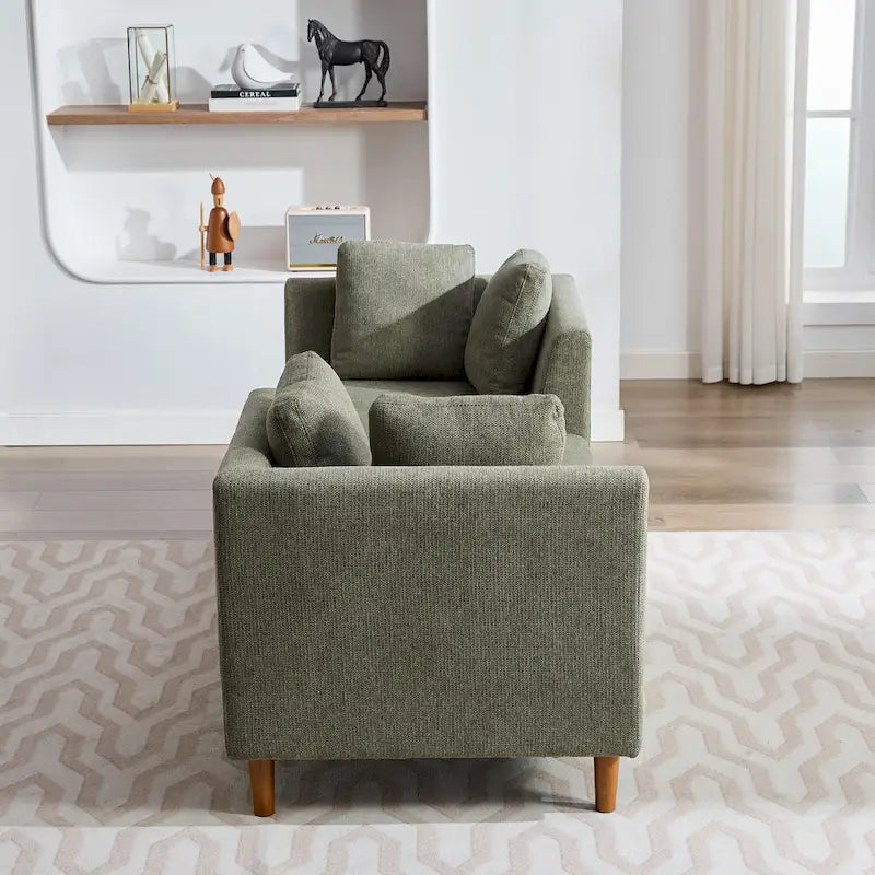 Wide Modern Double-Sided Upholstered Chaise Lounge