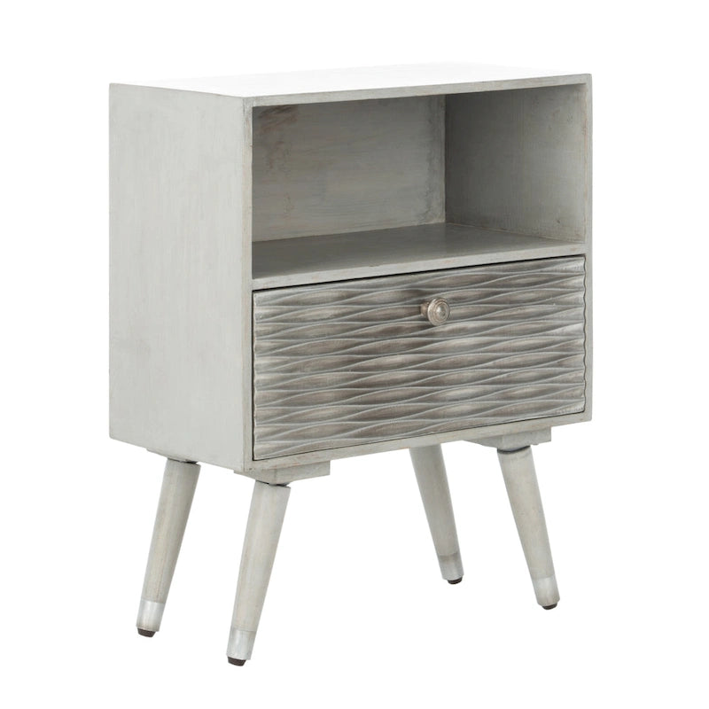 SAFAVIEH Brandy Single Drawer Textured Nightstand