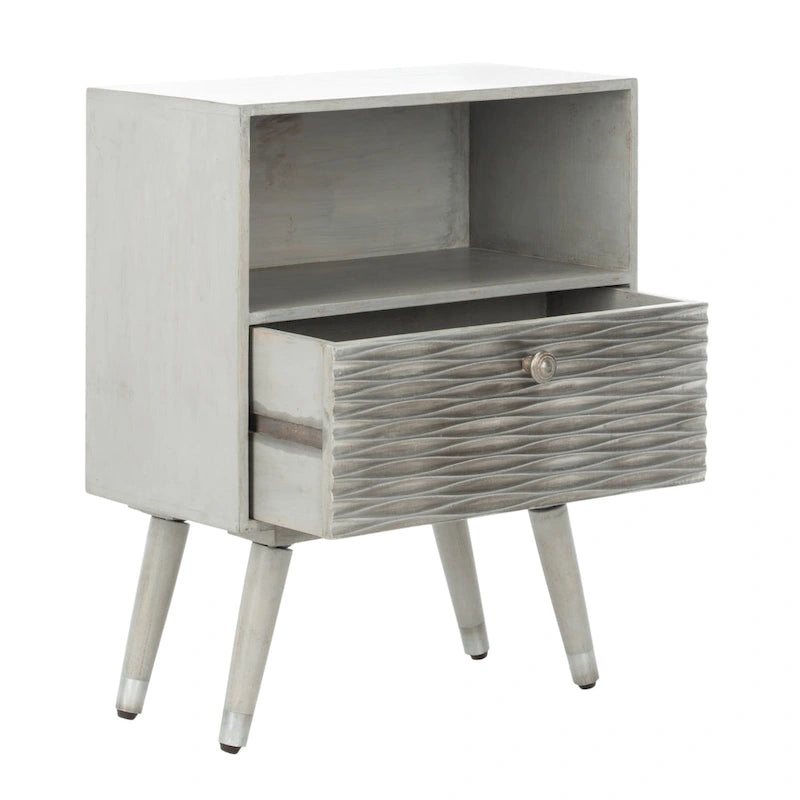 SAFAVIEH Brandy Single Drawer Textured Nightstand