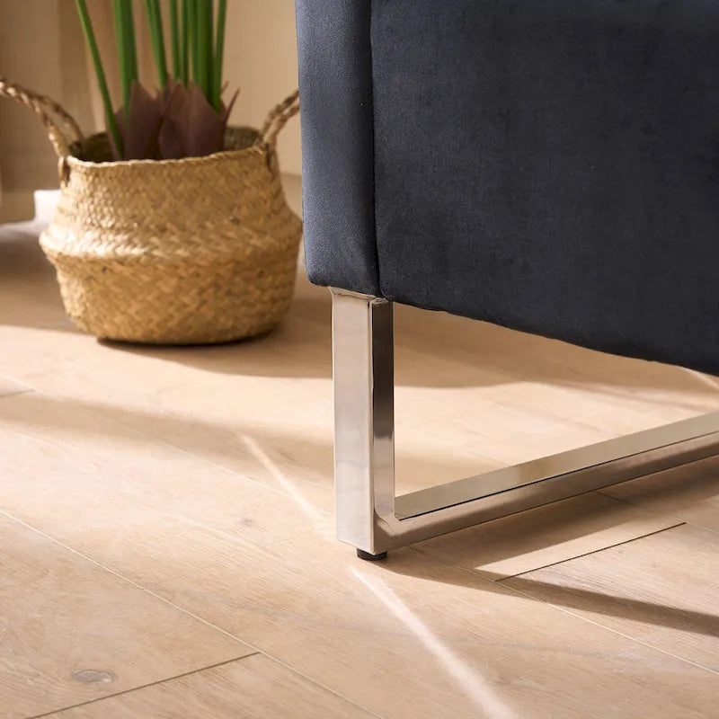 67.91Wide Velvet Storage Soft Bench with Armrests for Living Room, Entryway and Bedroom