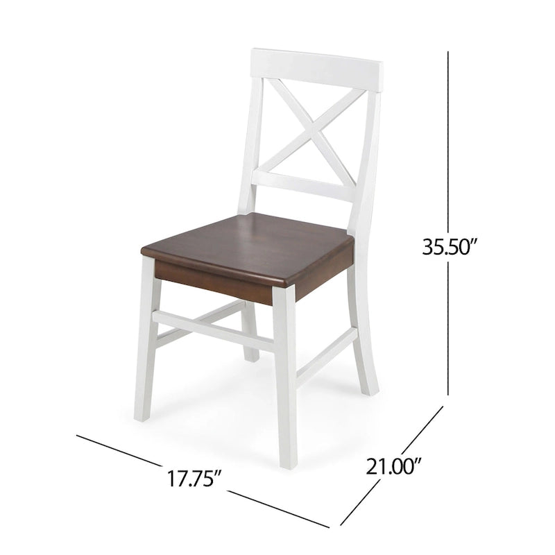 Anele Farmhouse Acacia Dining Chairs (Set of 2) by GDFStudio