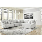 Signature Design by Ashley Top Tier Light Gray 6-Piece Reclining Sectional with Chaise - 149.5W x 132.5D x 40H