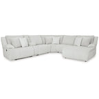 Signature Design by Ashley Top Tier Light Gray 6-Piece Reclining Sectional with Chaise - 149.5W x 132.5D x 40H