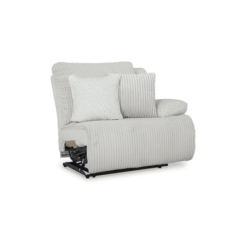 Signature Design by Ashley Top Tier Light Gray 6-Piece Reclining Sectional with Chaise - 149.5W x 132.5D x 40H