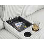 Signature Design by Ashley Top Tier Light Gray 6-Piece Reclining Sectional with Chaise - 149.5W x 132.5D x 40H