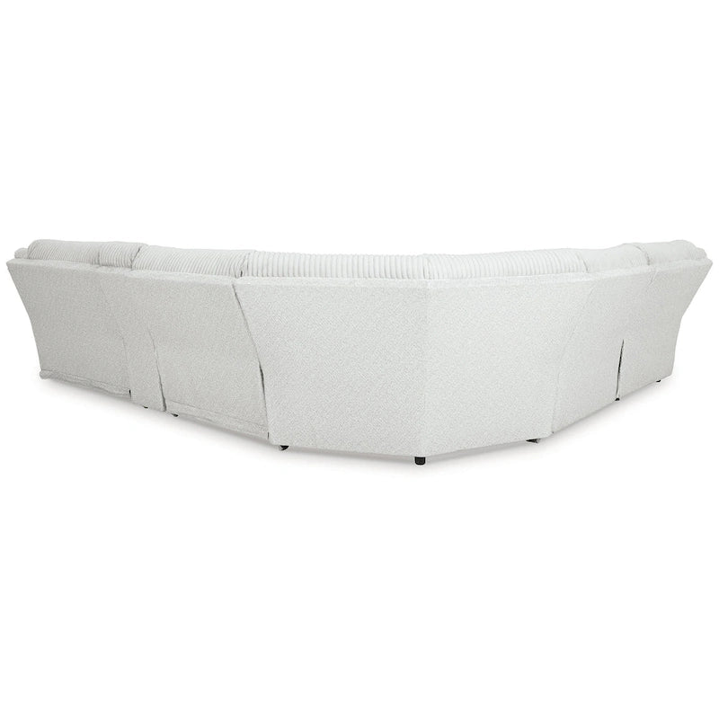 Signature Design by Ashley Top Tier Light Gray 6-Piece Reclining Sectional with Chaise - 149.5W x 132.5D x 40H