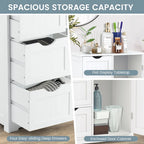 Costway Wooden 4 Drawer Bathroom Floor Cabinet Storage Cupboard 2