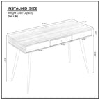 Mid Century Desk with USB Ports and Power Outlet, Modern Writing Study Desk with Drawers,Home Office Computer Desk