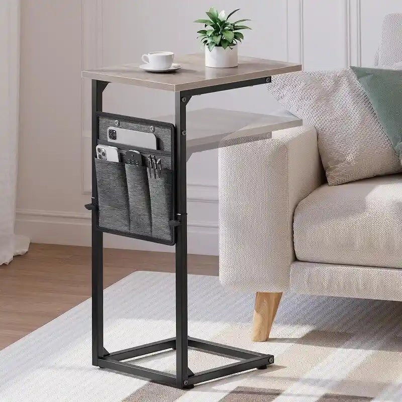 C Shaped End Table - 16D x 12W x 33H