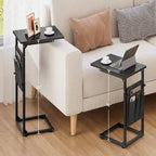 C Shaped End Table - 16D x 12W x 33H