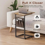 C Shaped End Table - 16D x 12W x 33H