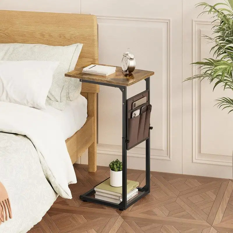 C Shaped End Table - 16D x 12W x 33H