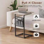 C Shaped End Table - 16D x 12W x 33H