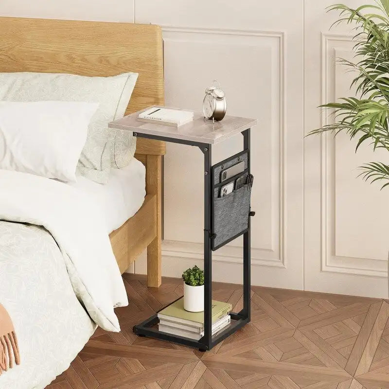 C Shaped End Table - 16D x 12W x 33H