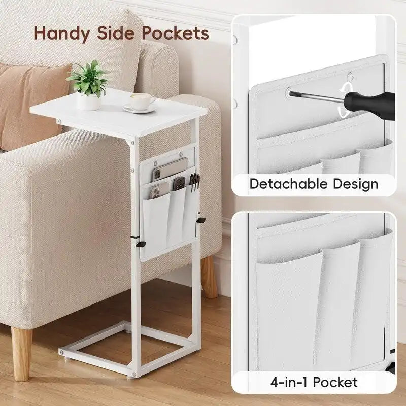 C Shaped End Table - 16D x 12W x 33H