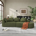 Modern Curved Sectional Sofa with High-Quality Upholstery and Spacious Seating