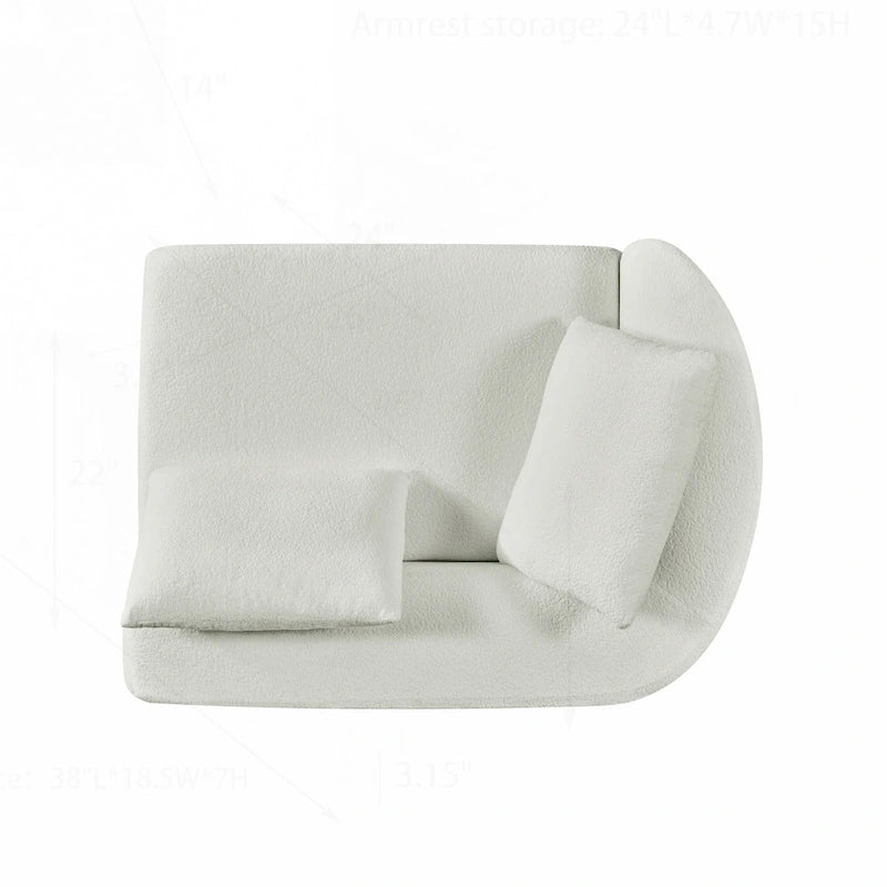 Modern Curved Sectional Sofa with High-Quality Upholstery and Spacious Seating