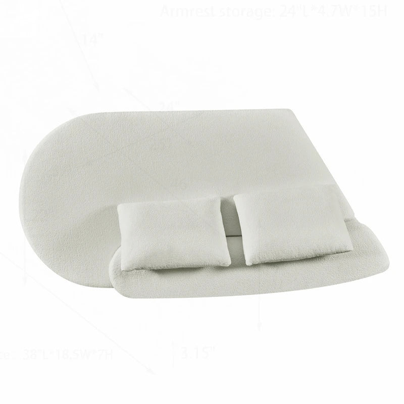 Modern Curved Sectional Sofa with High-Quality Upholstery and Spacious Seating