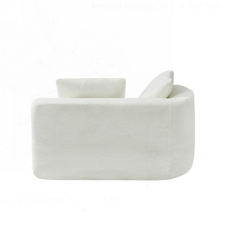 Modern Curved Sectional Sofa with High-Quality Upholstery and Spacious Seating