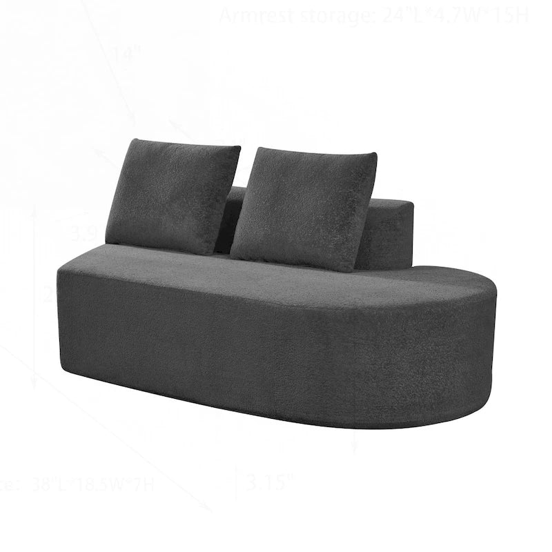 Modern Curved Sectional Sofa with High-Quality Upholstery and Spacious Seating