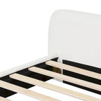 Full Size Upholstered Bed Frame Modern Platform Bed with Wingback Headboard for Guest Room, No Box Spring Needed