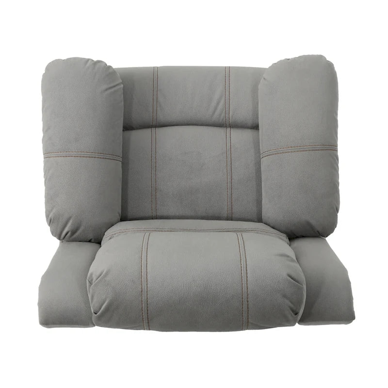 Roomfitters Manual Glider Recliner, Relaxing Recliner for Living Room, Bedroom, Grey