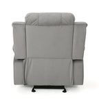 Roomfitters Manual Glider Recliner, Relaxing Recliner for Living Room, Bedroom, Grey